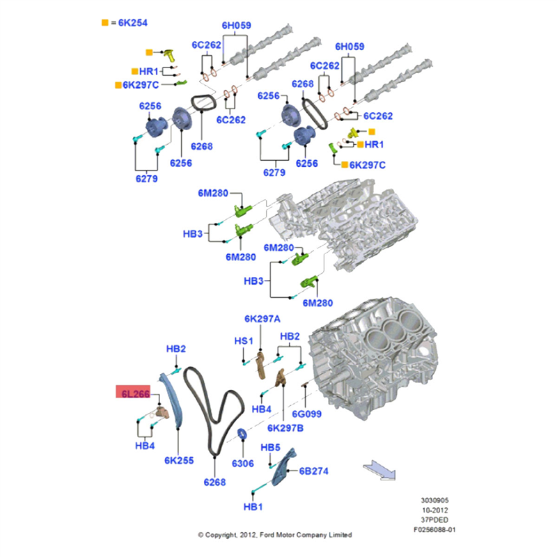 10Pcs Chain Repair Kits for Expedition Navigator 3.5L AT4Z-6306-A. 