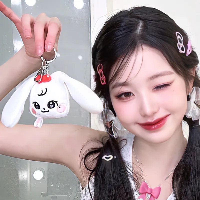 Ive Minive Plush Ive CHERRY LIZ GANGANJI DAL-E Rei NAORI Doll Keychain Minive Kpop Push Toy Pendant Key Chain Ring CHEEZ ERANG-E
