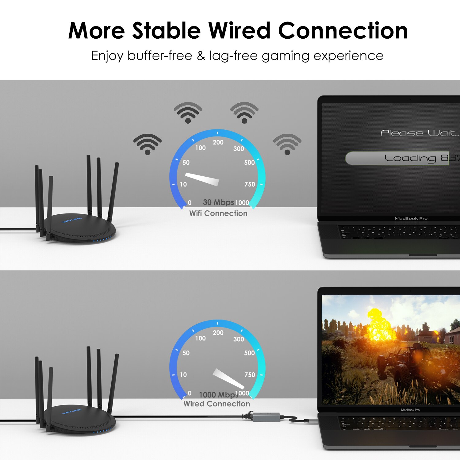 【VisioN Shop】Wavlink USB 3.1 to Gigabit Ethernet Adapter USB C to Adapter LAN Converter 10/100/1000Mbps For. 
