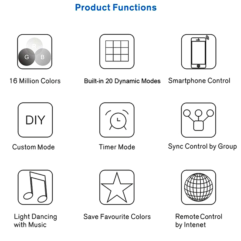 DC5V 12V 24V LED Strip Bluetooth WIFI RGB RGBW Android IOS APP Controller. 