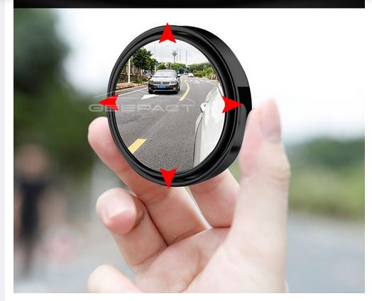 2Pcs 360 Degree Blind Spot adjustable Mirror For Car or Motorcycle Side Mirror Wide Angle Round Small Round Side Blindspot Mirror. 