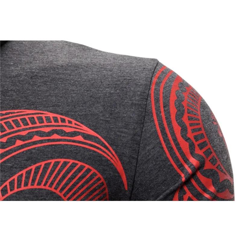 Autumn New Hooded Fashionable Street Style Hoodie Halloween Mask Print Design Ninja Sweatshirt Men Clothing. 