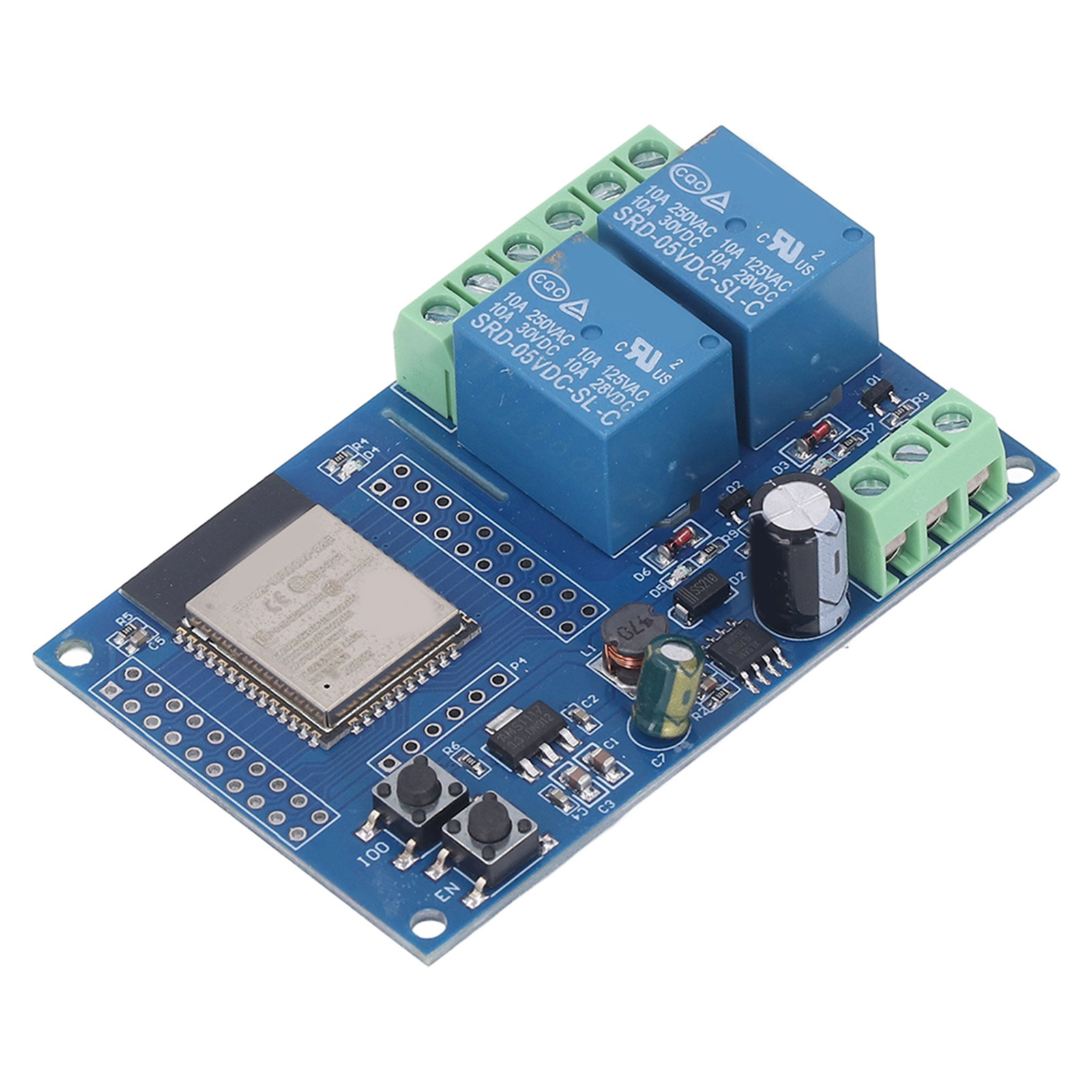 Relay Board, Relay Module DC5-60V Reset Button Output Switch Signal PCB Copper Board Easy Using for Secondary Development Learning. 