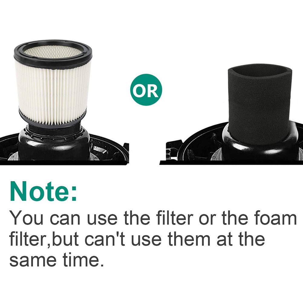 Filter & Foam Filter, Fits 5 Gallon and Up Wet Dry. 