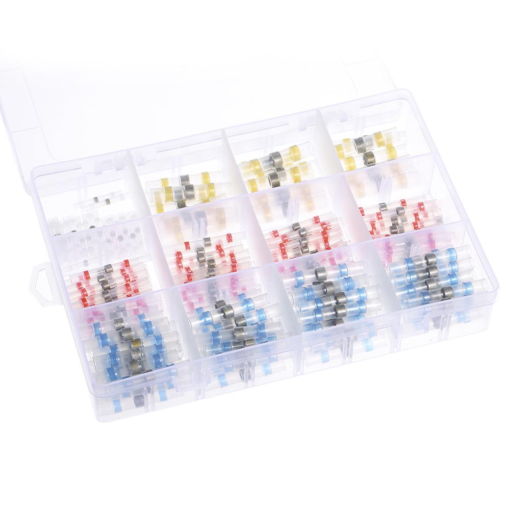 KOGEEK 200PCS Shrinkage Solder Sleeve Heat Shrink Tube bu-tt Terminal Wire Splice Connector H200-1