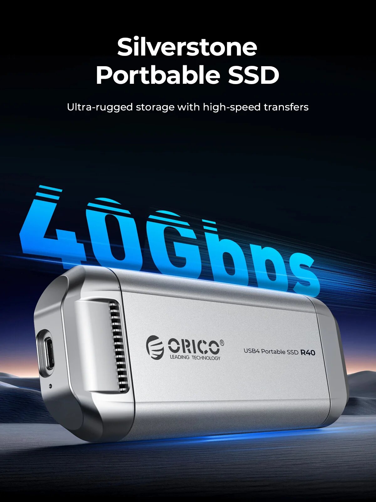 ORICO Silverstone Portable SSD 3500MB/s External Solid State Drive 4TB 2TB 1TB Type- C Aluminum Alloy PSSD Built-in Cooling Fan. 