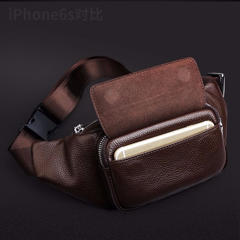 Waist Bag Men's Multi-Functional Office Shoulder Bag Large Capacity Practical Waterproof and Hard-Wearing Business Checkout Business Cell Bag Men. 