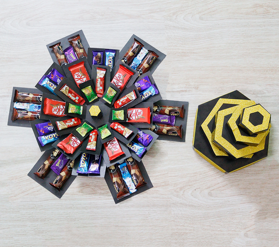 3-7-layer chocolate box for gift  ( WITHOUT CHOCOLATE ). 
