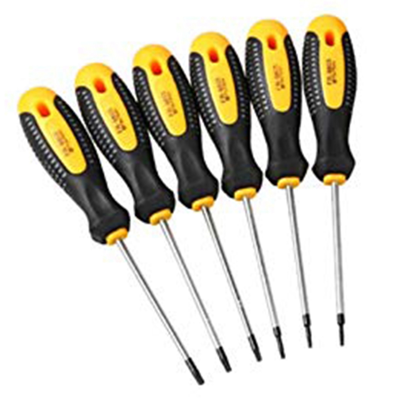 Practical product 1Set Cr-V Torx Screwdriver Set with Hole Magnetic T5-T10 Screw Driver Set Kit for Telephone Repair Hand Tool Set. 