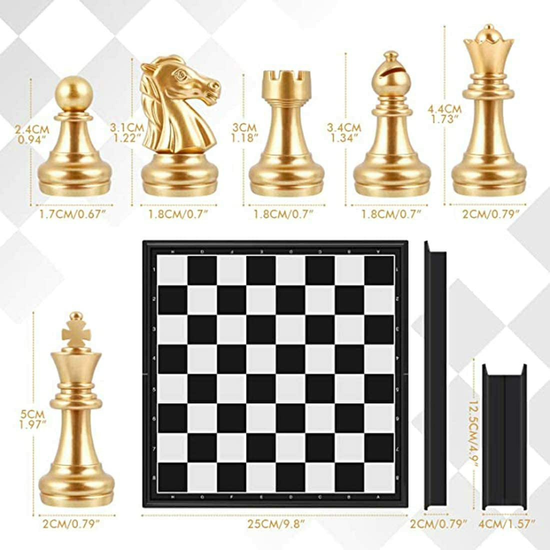 Magnet Chess Gold & Silver Guti 12.5 Inch. 