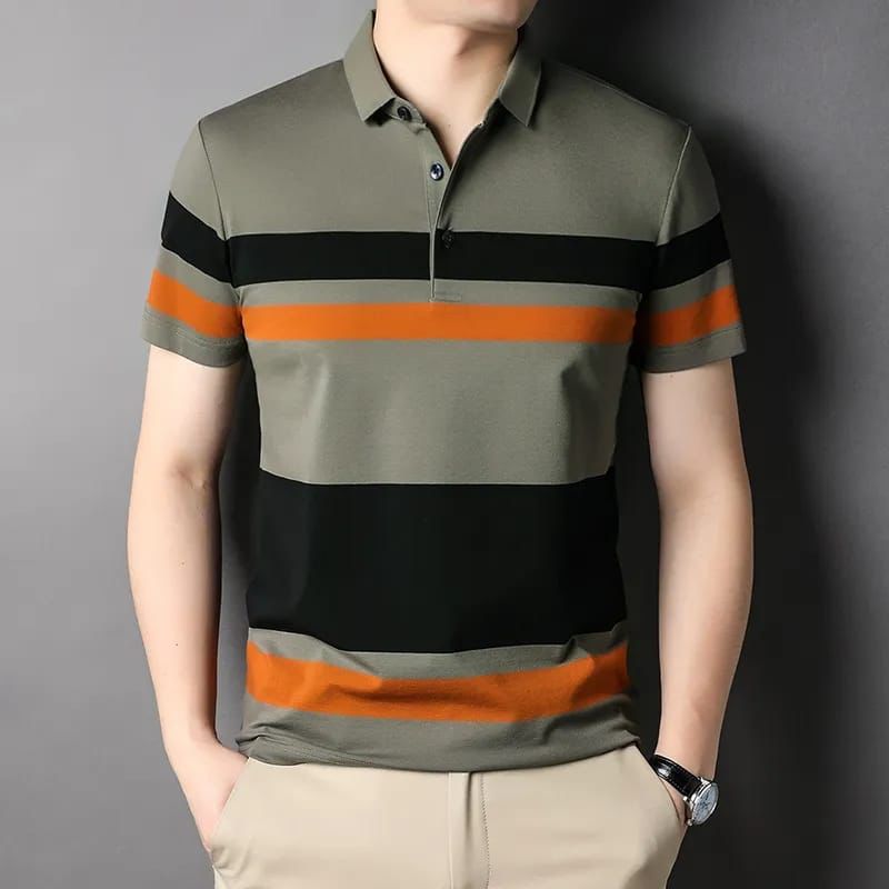 half sleeve polo shirts for men Olive Color