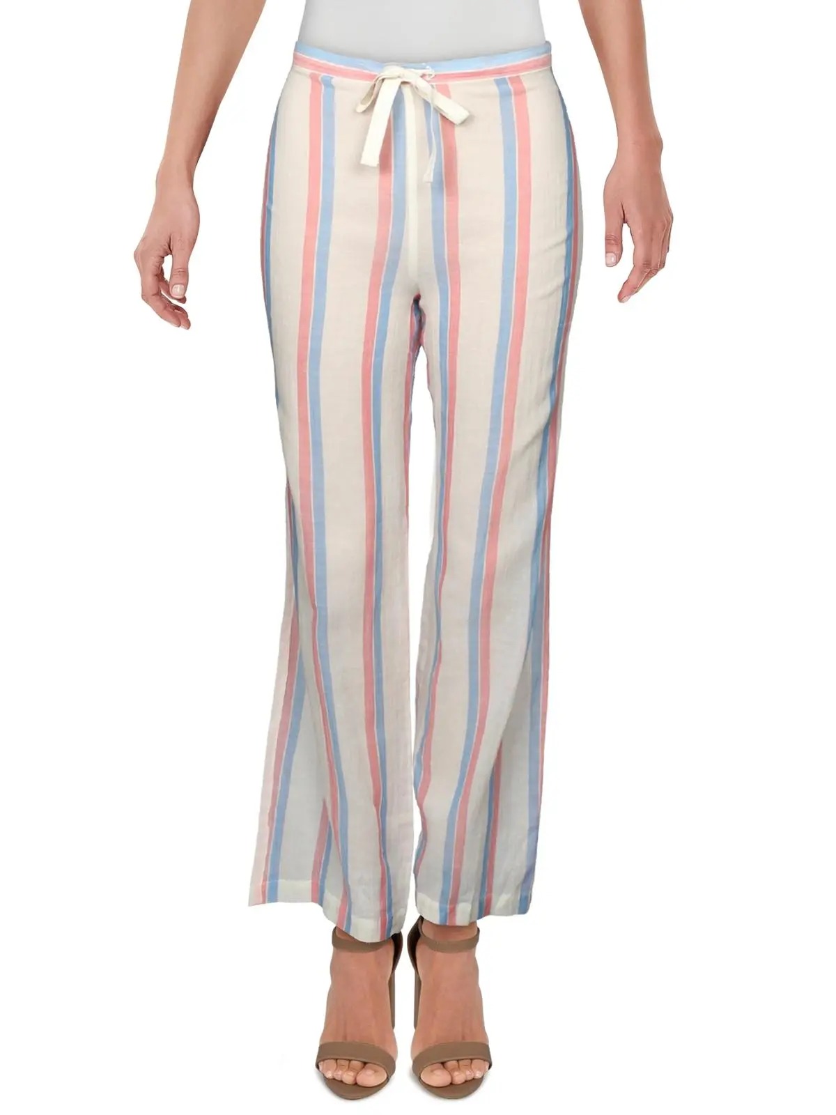 Free Size Women Summer Elastic Waist Payjama Pants Ladies Cotton Loose Trouser-Multicolor