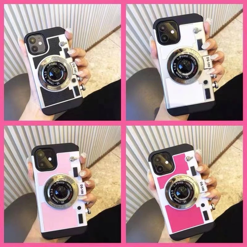 Emily In Paris 3D Retro Camera Leather Case for IPhone 11 13 14 15 Pro Max 12 Mini XS XR X 7 8 Plus SE 3 IPone 15Pro Accessories. 