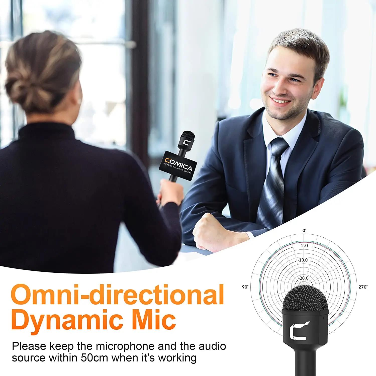 Comica HRM-S HRM-C Professional Microphone For iPhone Android Smartphone Dslr Camera, Handheld Mic For Speech/Karaoke. 