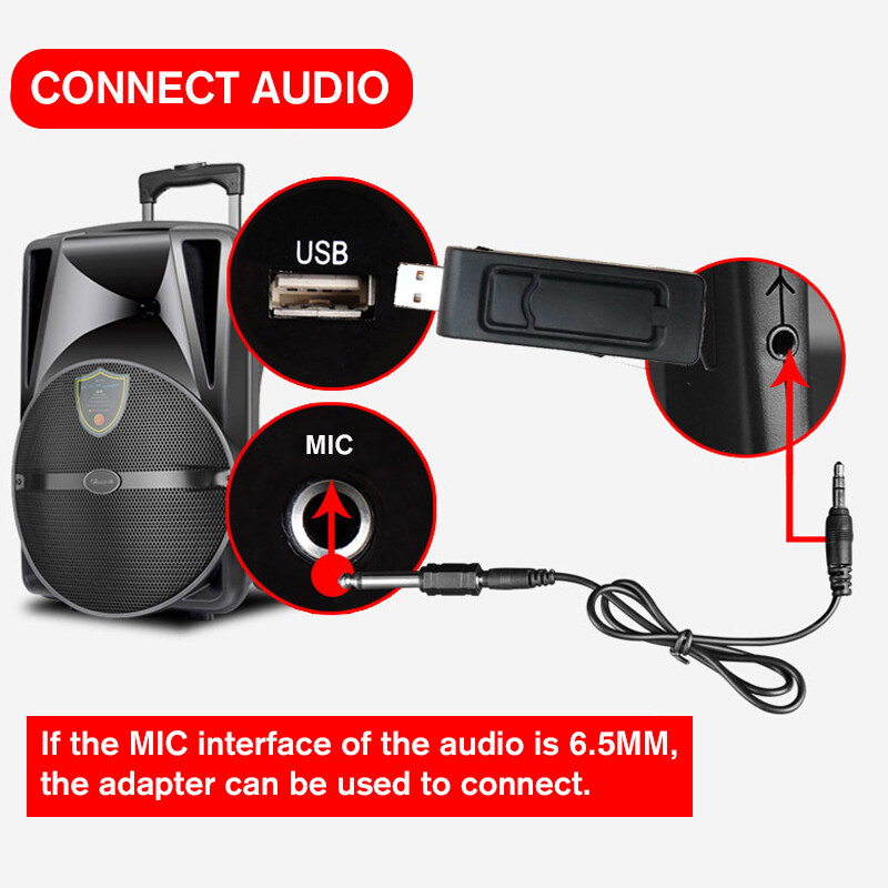VHF Wireless Studio Microphone Handheld Mic Karaoke System with Receiver. 