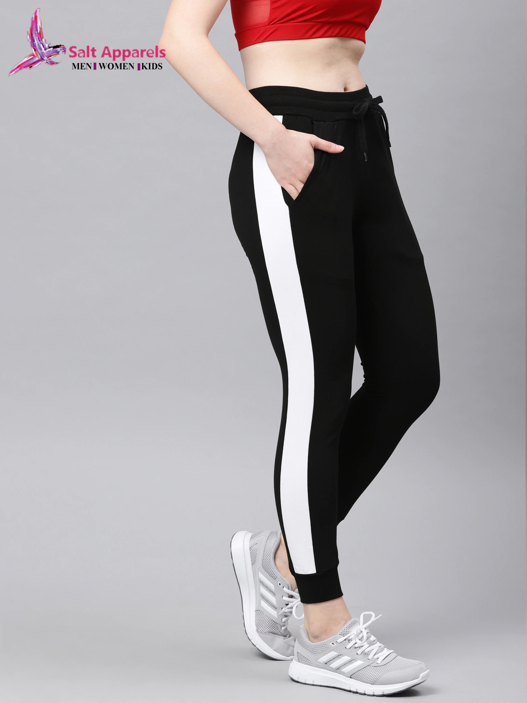 ladies black joggers