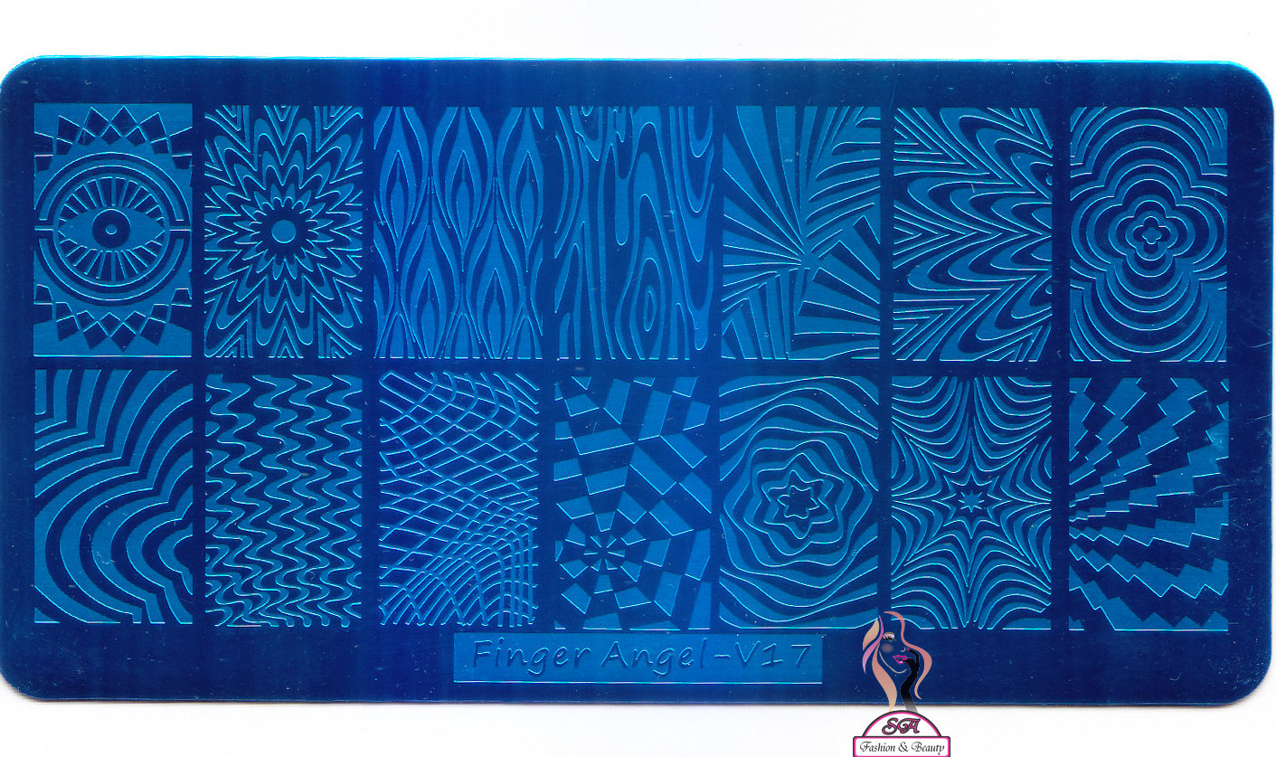 Nail Art Stainless Steel Stamping Template - Finger Angel V Series