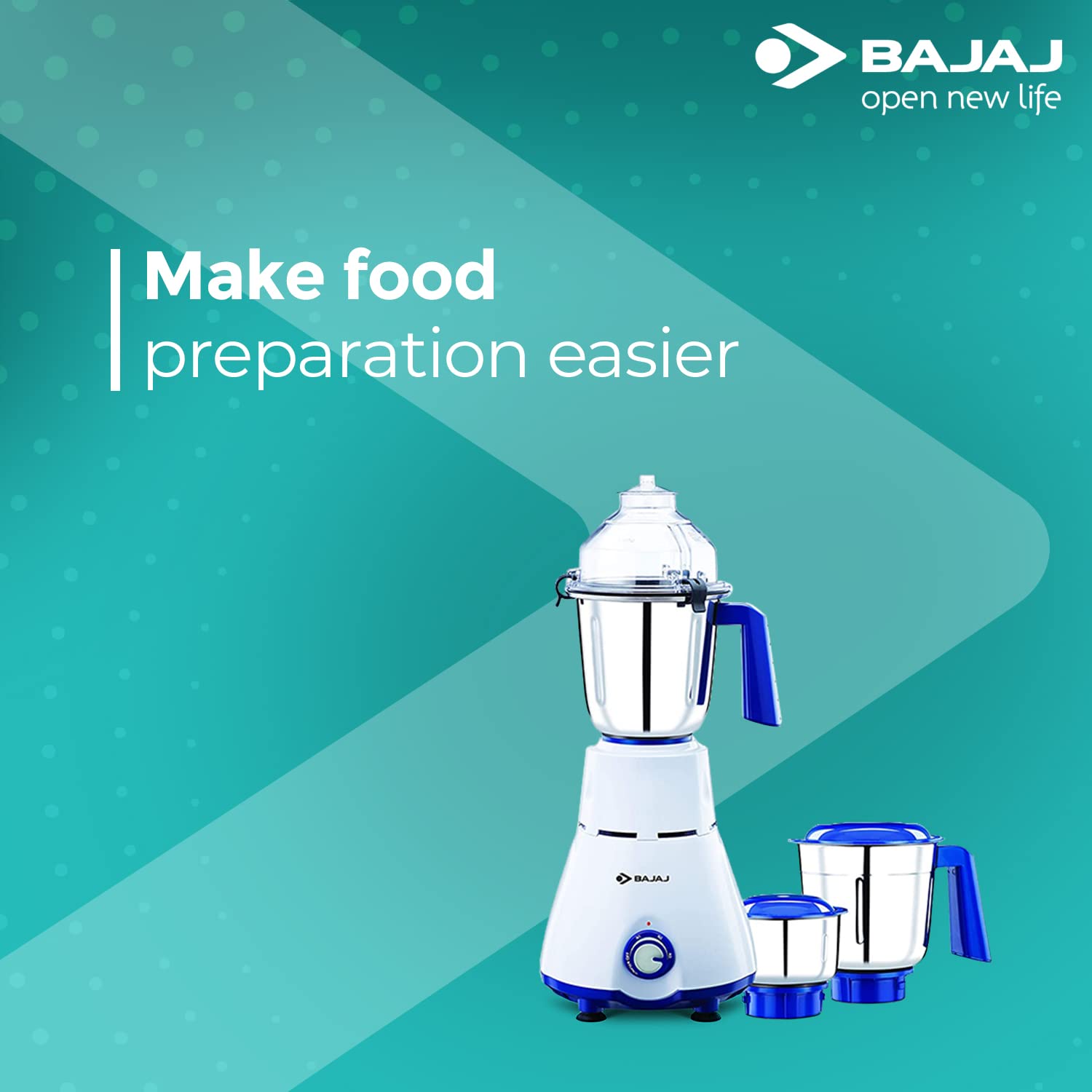 Bajaj Typhoon 750 Watts Mixer Grinder / Blender / Juicer. 