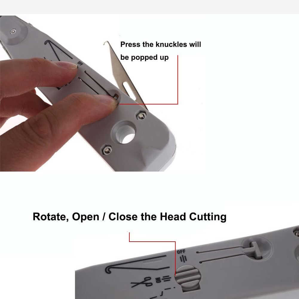 Punch Down Tool, RJ45 RJ11 Cat5E Cat6 Phone Cable Socket Tools. 
