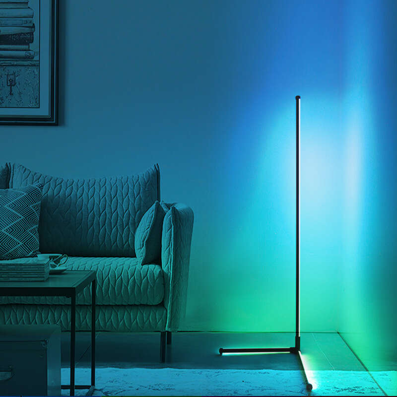 RGB corner floor fantasy LED atmosphere right angle line dimming decorative light, three color small night light. 