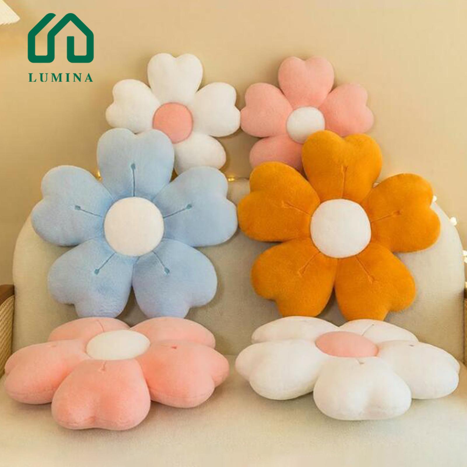 Lumina Throw Pillow Flower Shaped Floor Pillow Stylish Durable Cushion for Sofa Couch Decor Washable Non-fading Design Perfect for Homes Plush Pillow. 