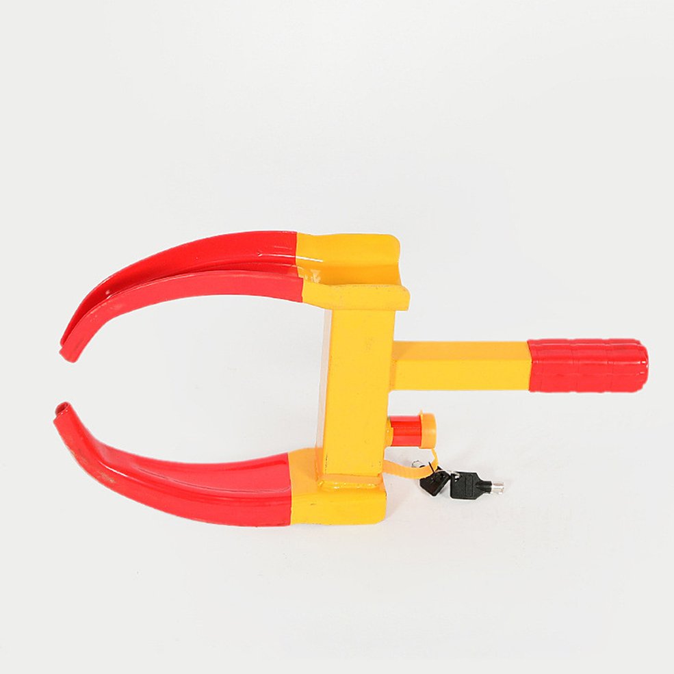 HA 9 Holes Wheel Tire Lock Clamp Anti-Theft Safe Parking Boot for Car Truck SUV-Yellow & orange. 