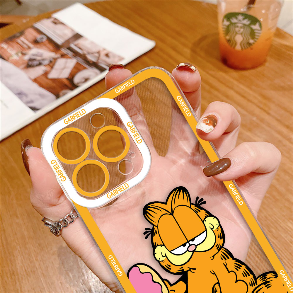 Funny G-Garfield Cover Clear Soft Silicone Phone Case For iPhone Apple 15 14 12 13 11 Pro 8 7 SE Plus X XR XS Max Case Funda. 