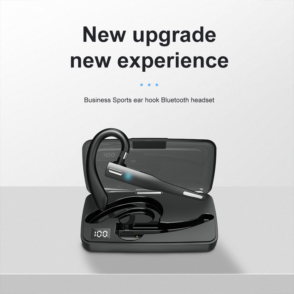 Yyk-525 Business Bluetooth-compatible 5.1 Wireless Headset Hands-free Call Noise Reduction Single Ear Headphone. 