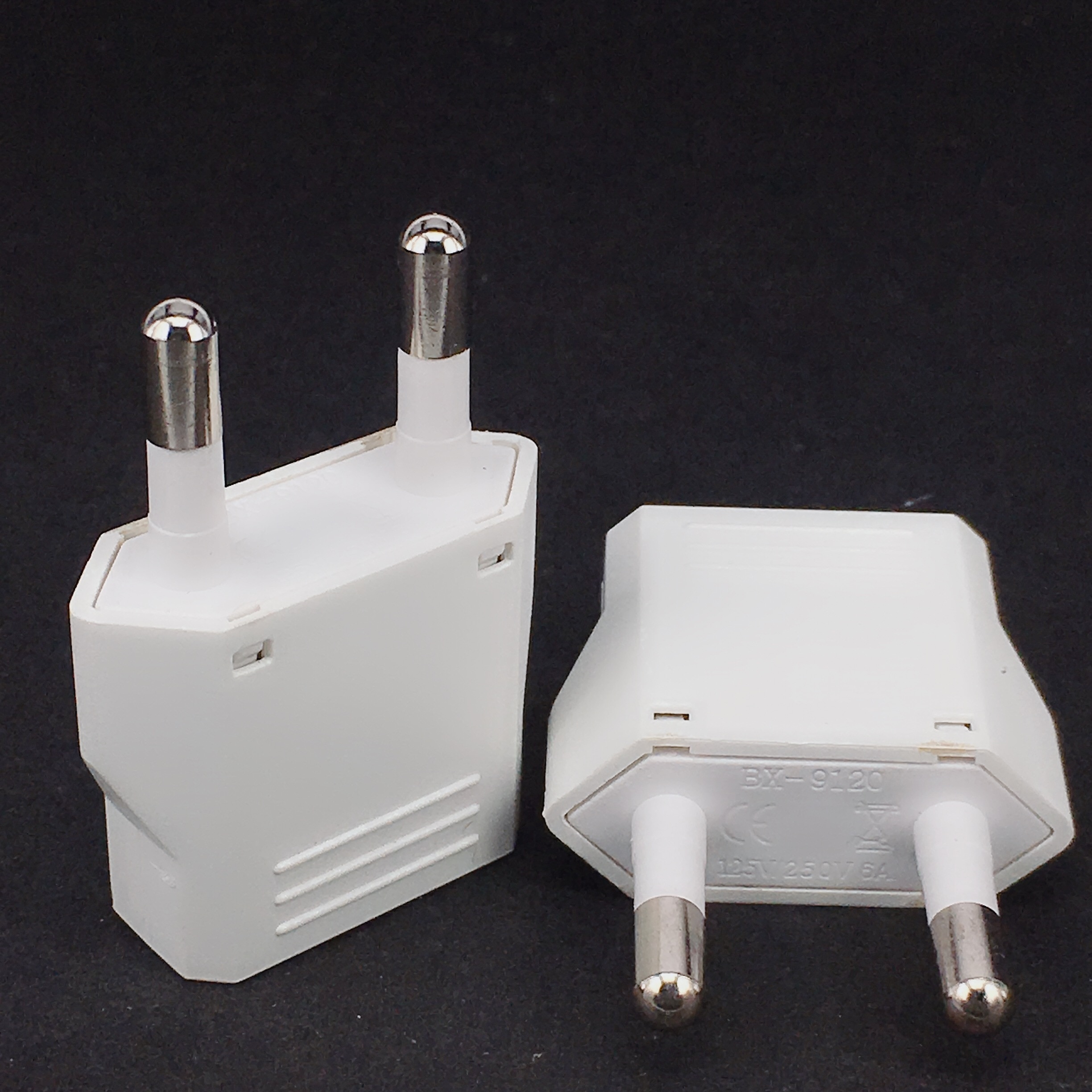 2PCS EU Euro Travel adapter,China Chinese US to EU Plug 4.8mm Jack Power Adapter Plug,IEC Type C Travel Adapter. 