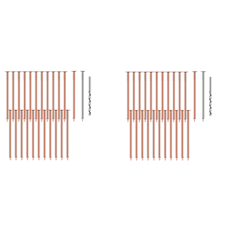 50 Pcs Copper Nails to Killing Trees,3.5 Inch Pure Copper Nails Bulk,Stump Removal Spikes Hardware Nails for Trees