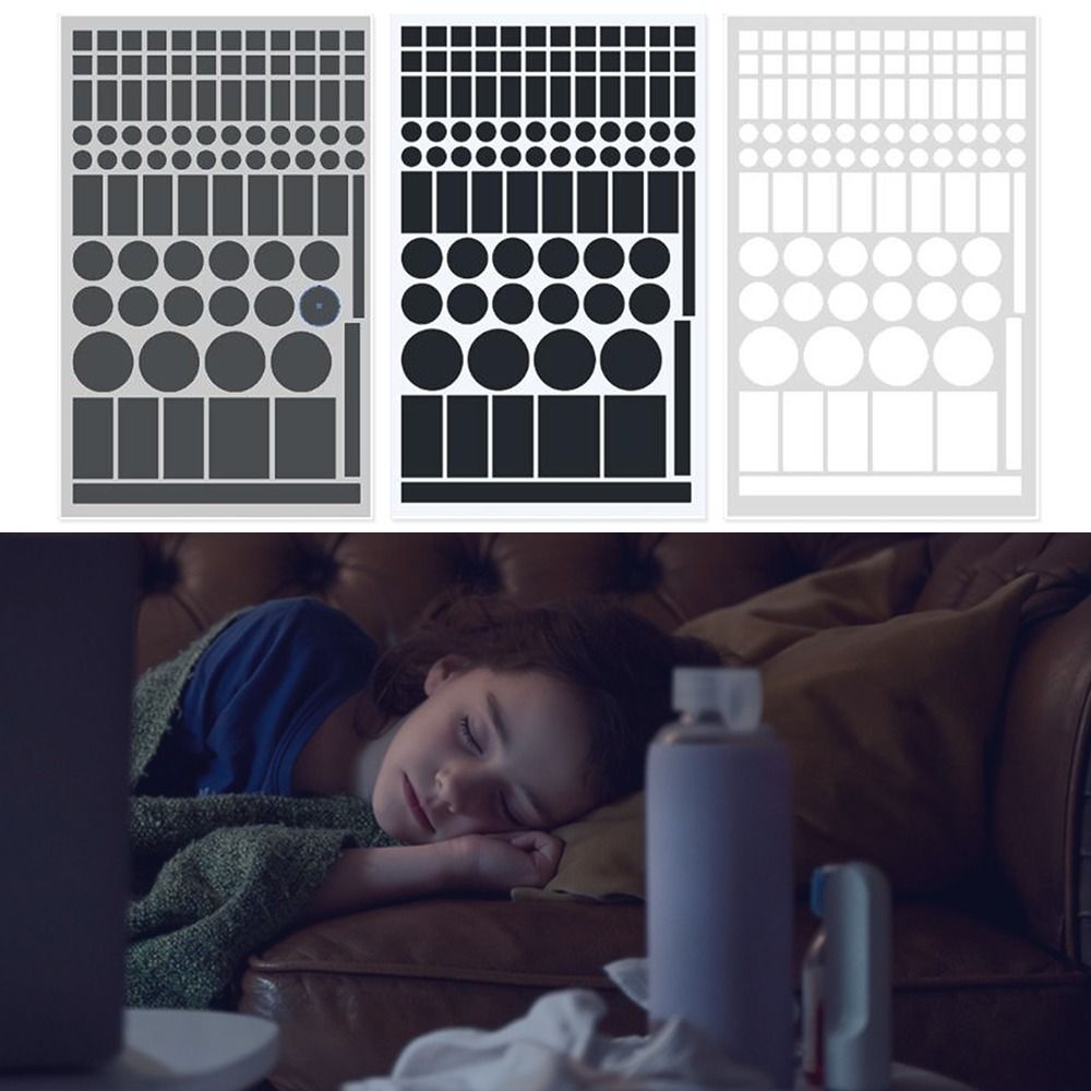 New Led Covers Block Light Dimming Stickers Easy to Use Great Adhesion Strength Led Light Blocking Stickers Shading Avoid Glare Black Color Led Filters Dimming Sheets. 