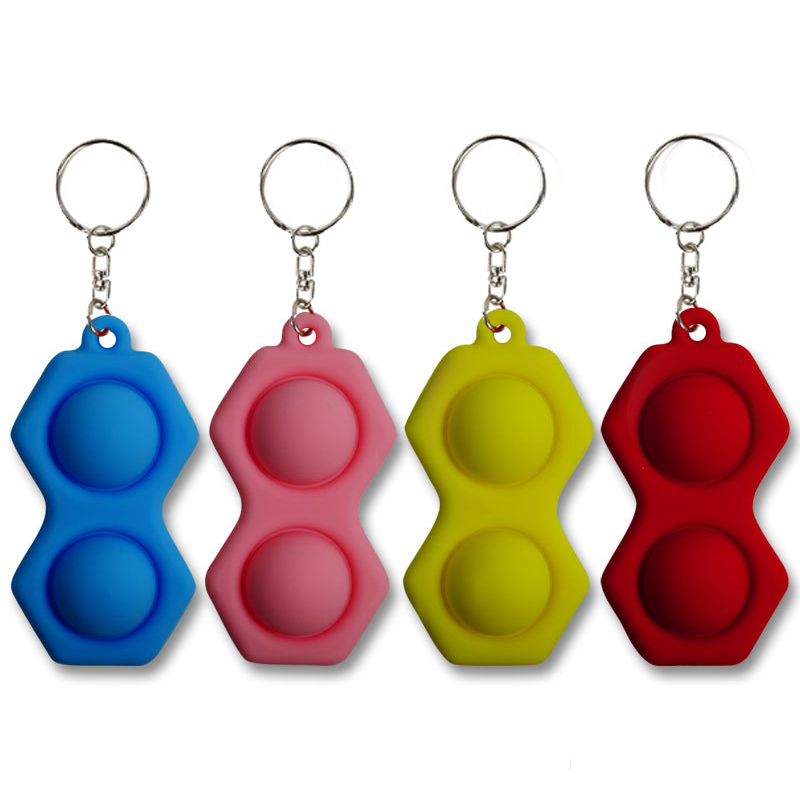 Baby Sensory Mini Among us Fidget Toy Simple Dimple digits unicorn cheap keychain popit Push Bubble Color for Baby Early Development Concentration Training Board Early Learn pop it fidget toy. 