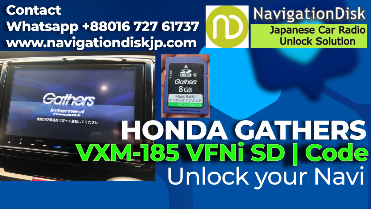 Honda Gathers radio unlock code and unlock sd card. 