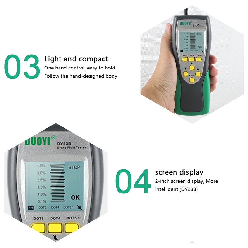 (New)DUOYI DY23B Car Brake Fluid Detection Pen Moisture Tester. 