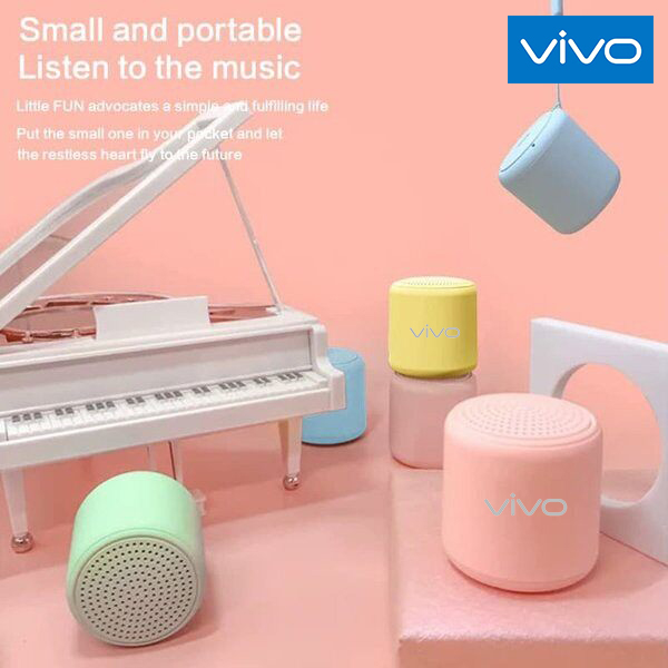 【Ready Stock+FREE Shipping+COD】VIVO Mini Speaker In pods LittleFun Bluetooth Portable Tws tooth5.0 Macaron 360degree sound TWS wireless. 