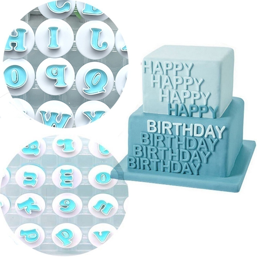 （New）40Pc Uppercae Alphabet Number ymbol Cookie Fondant Cutter Cake Baking Mold. 