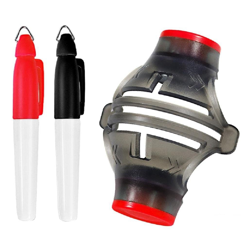 Golf Ball Line Marker Drawing Tool and Mark Pens Set Template Alignment Putting Marking Liner 360-Degree Rotation Tools Easy to Use. 