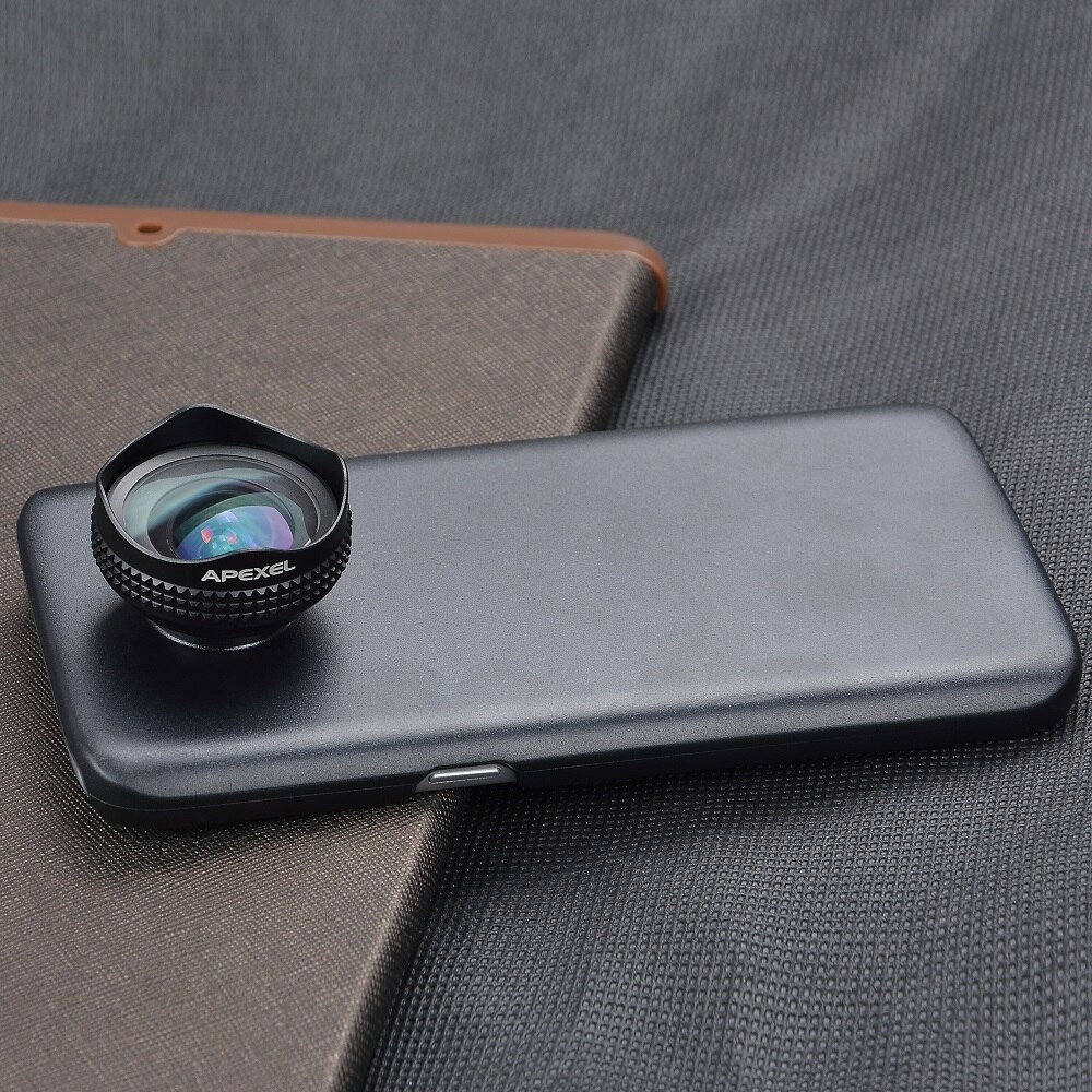 【happy one】Apexel Lens HD Wide Angle Optic Pro Lens Cell Phone Camera Lens Kit 0.6X for Samsung galaxy plus S7 S6 phone 18MM. 