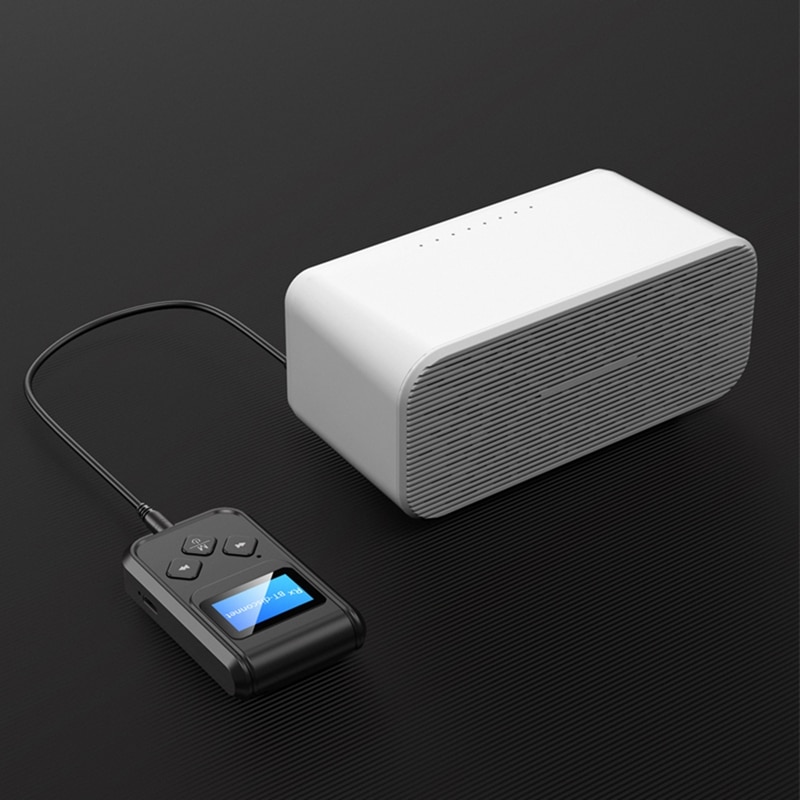 Bluetooth Adapter LED Screen Wireless Audio Bluetooth 5.0 Transmitter Receiver for PC TV Auto 3.5mm AUX Music. 