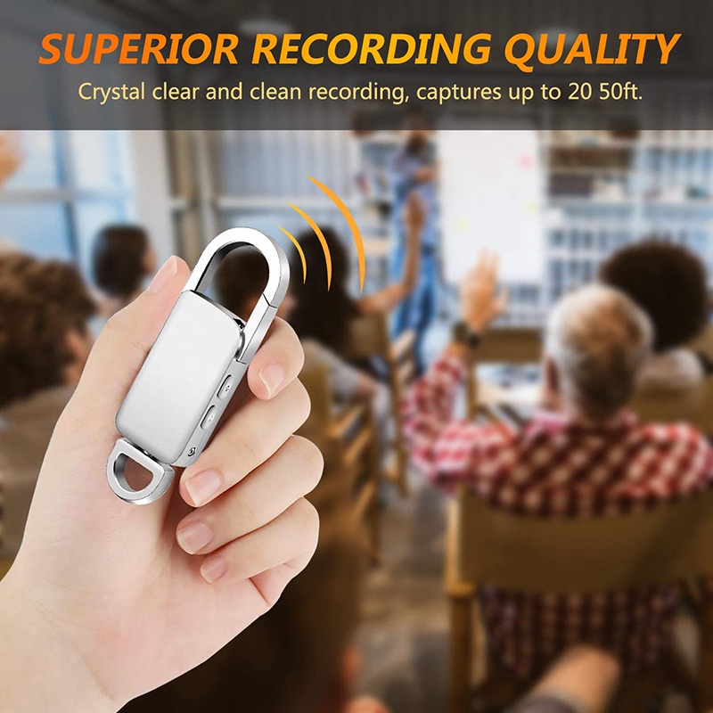 Mini Voice Recorder Keychain 8GB USB Digital Audio Recording Device for Lectures Speeches Meetings Keychain Recorder. 