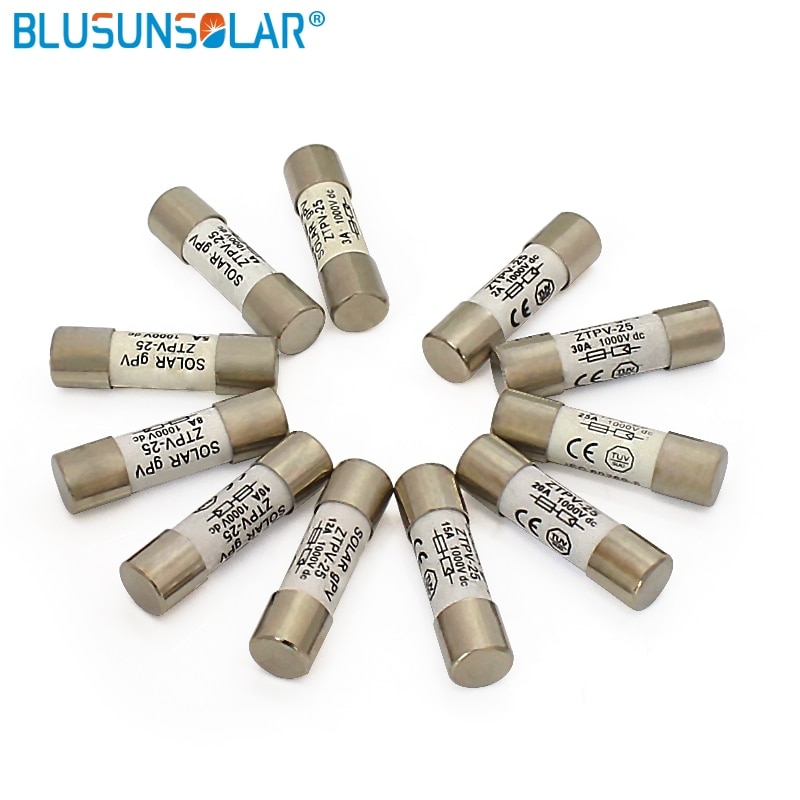 5 pieces lot Approved DC Fuse Link 2-30A 1000V DC Fusible 10x38mm gPV Solar PV Fuse for Protection BX0234. 