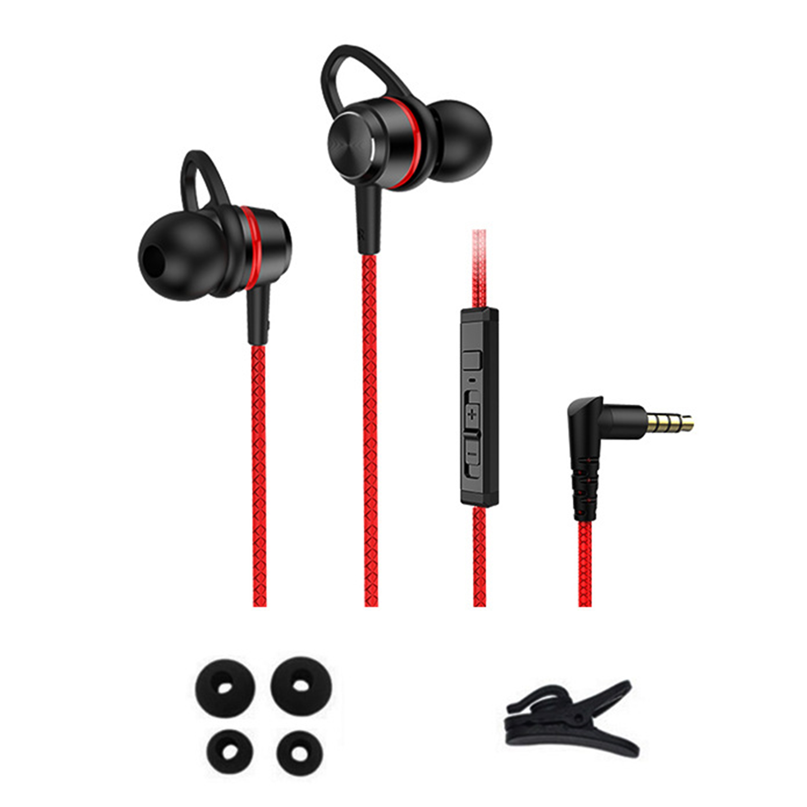 Earphone with Noise-canceling Microphone Premium In-ear Headphones with Noise-canceling Mic Hi-fi Sound Quality Perfect for Music Lovers Gamers 3.5mm Wired Earphones High-quality Sound for Earphones. 