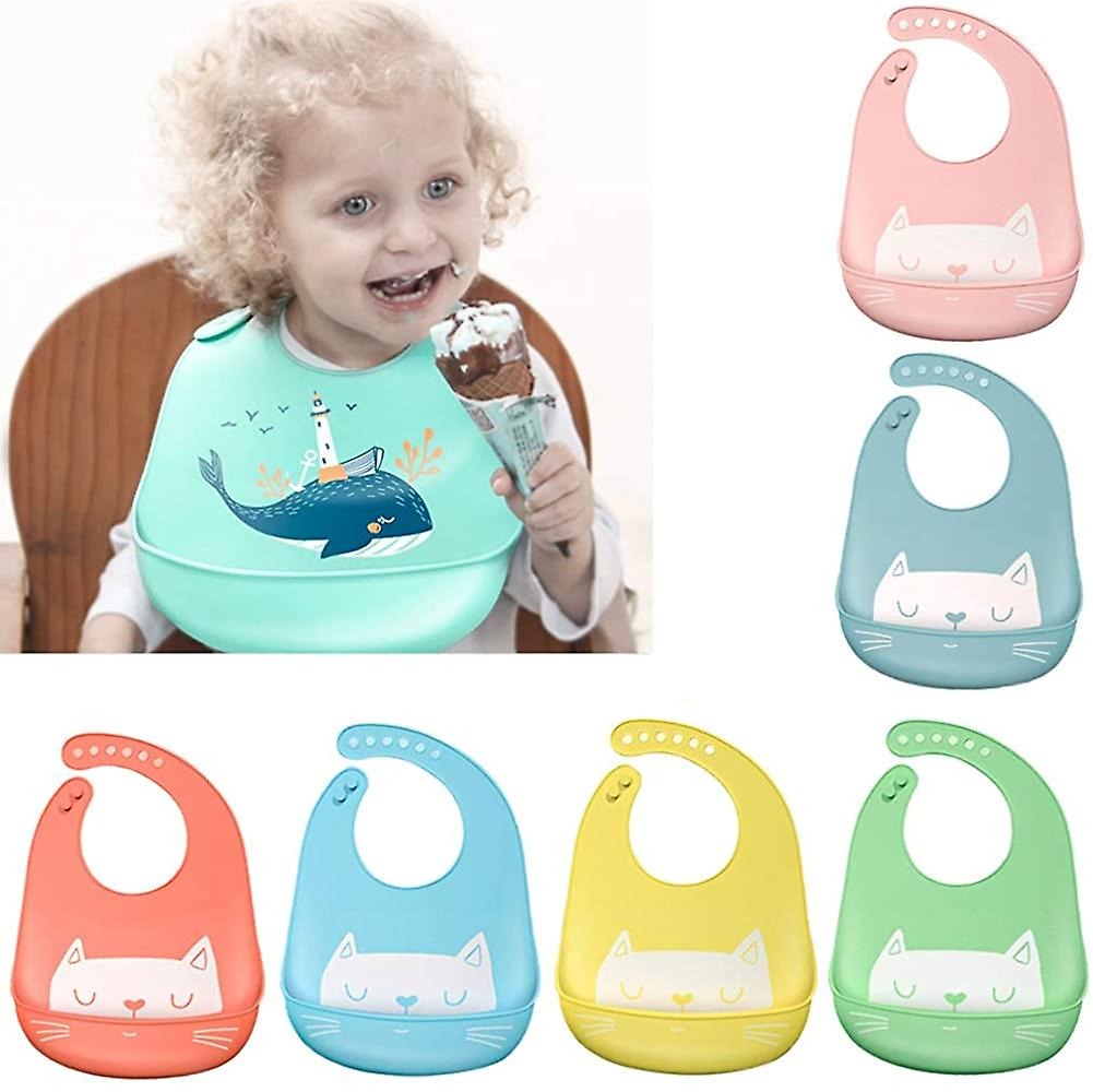 Silicon Baby Bibs, Socub Social Waterproof Silicon Bibs, Bpa Free, With Food Catcher Pocket, Sage, Ether. 