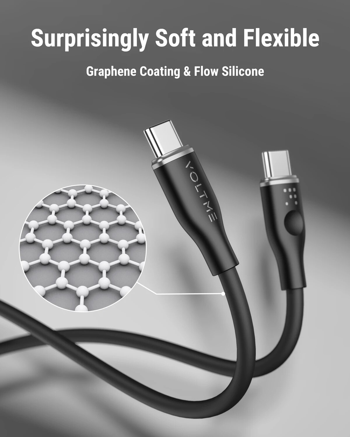 VOLTME USB Type C To USB C Cable 100W PD Fast Charging Charger Wire Cord Type-C USBC Cable For Macbook Samsung Xiaomi Huawei. 