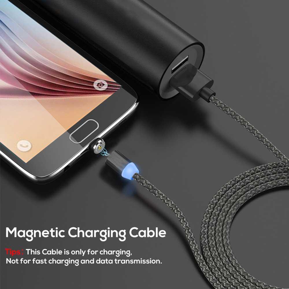Double Round Head Magnetic Data Cable 3 in 1 Charding Cable For Android iPhone. 