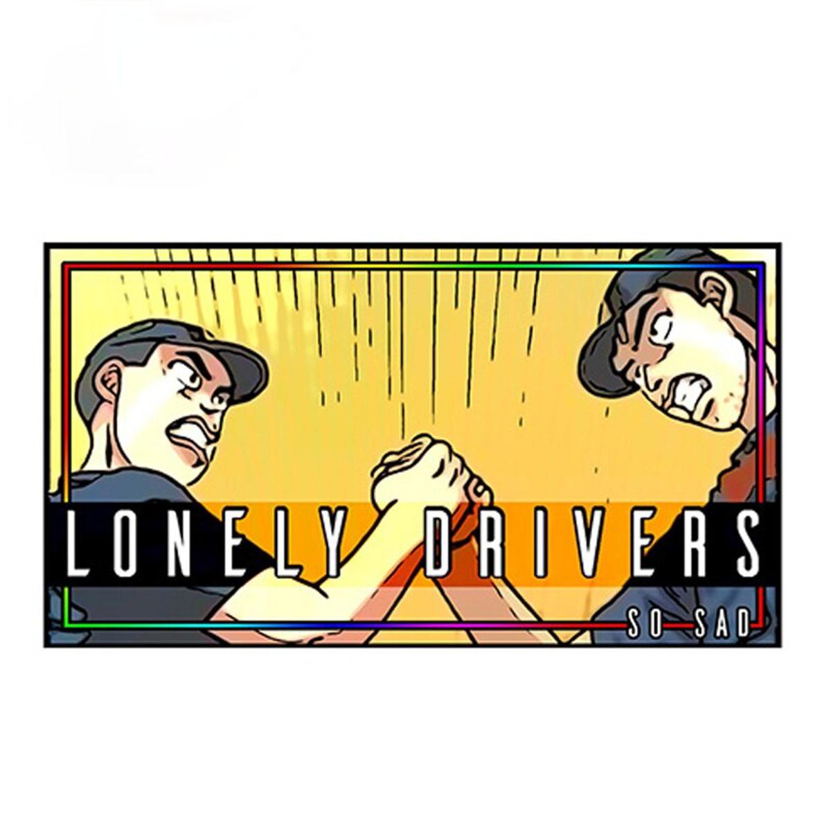 13cm x 7cm Lonely Drivers (Initial-D) Slap Sticker Cartoon Car Styling Car Window Bumper Decal Funny Car Stickers