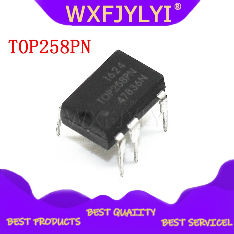 【happy one】TOP258PN TOP258 DIP-7 Integrated Off-Line Switcher with Advanced Feature Extended Power Range. 