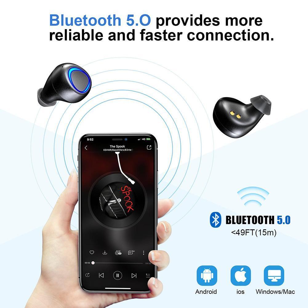 For IP010 PLUS Wireless Charging With Mobile Power Bluetooth Headset Bluetooth 5.0 Sports Wireless Binaural Earphone. 