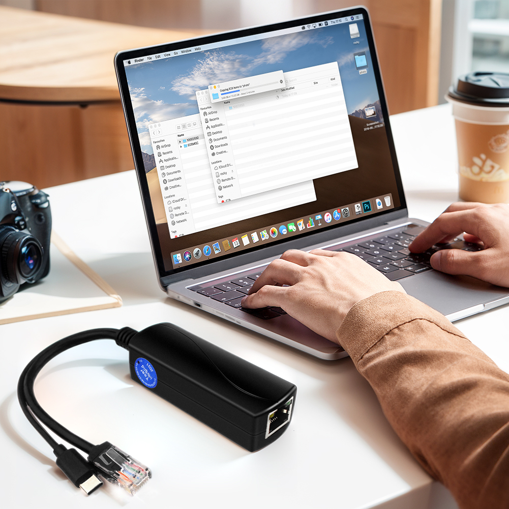 PoE Splitter USB TYPE C 5V IEEE802.3af/at Compliant PoE Power Over Ethernet Splitter Adapter Adaptive 10/100/1000Mbps. 