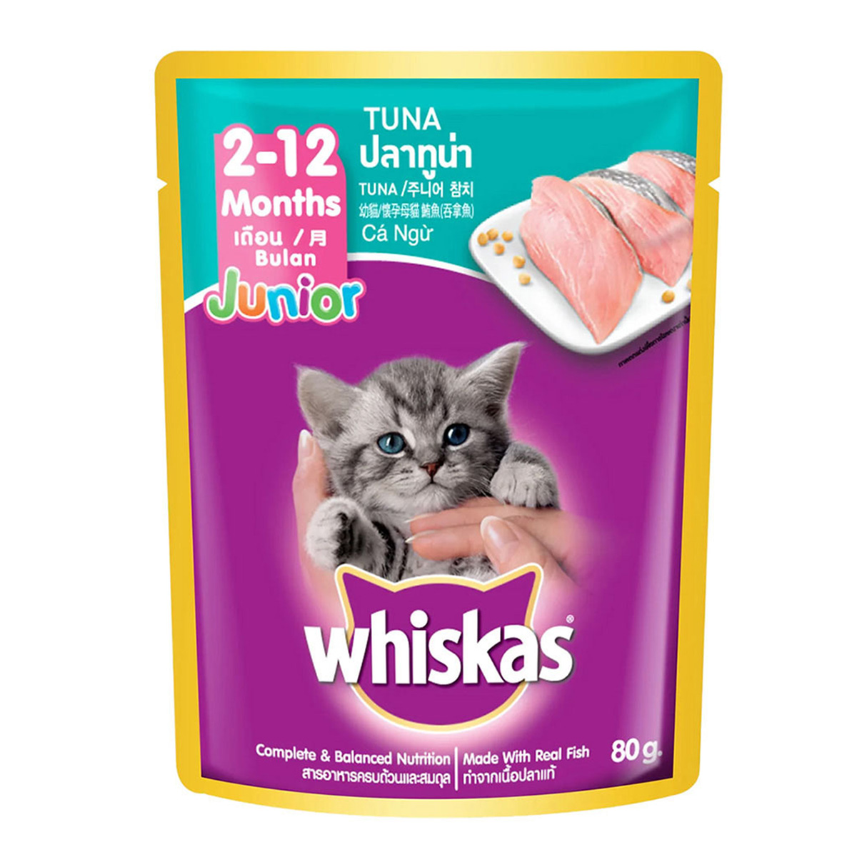 Whiskas Adult Cat Food Tuna 80 gm